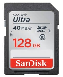 sandisk 128gb ultra sd-kaart sdxc